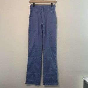 GREY'S ANATOMY ACTIVE 4 pocket Low Rise Waist Pant Scrubs Medical Blue XXS Tall